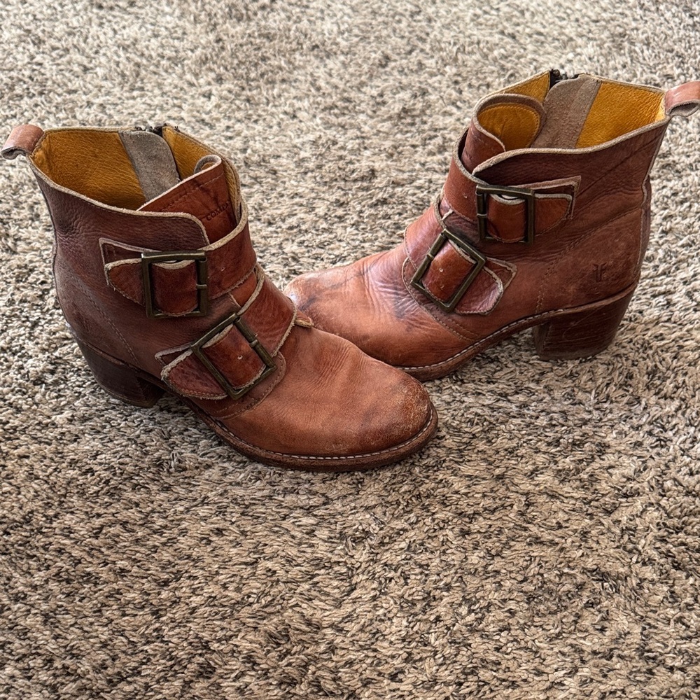 Frye Sabrina Buckle Boots